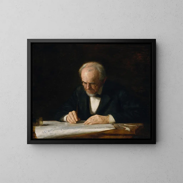 Il Maestro della Scrittura - Thomas Eakins — quadro incorniciato alla parete