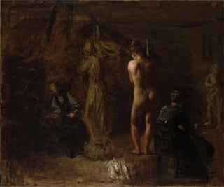 Thomas Eakins - William Rush Carving His Allegorical Figure of the Schuylkill River Study.webp