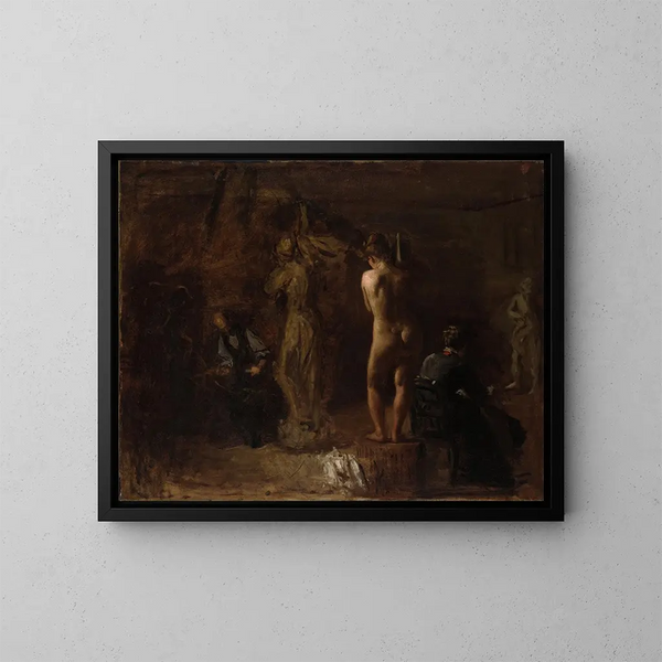 William Rush scolpendo la sua figura allegorica del fiume Schuylkill - Thomas Eakins — quadro incorniciato alla parete
