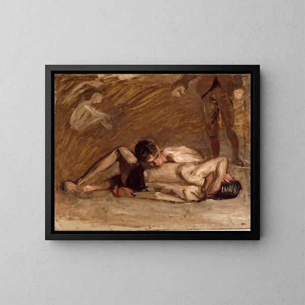 Lutteurs - Thomas Eakins — quadro incorniciato alla parete