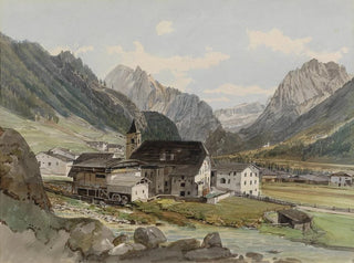 villaggio con una piccola fabbrica - Thomas Ender — vista dell’opera