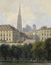 Vista della cattedrale di Saint-Étienne dal Glacis - Thomas Ender — vista dell’opera