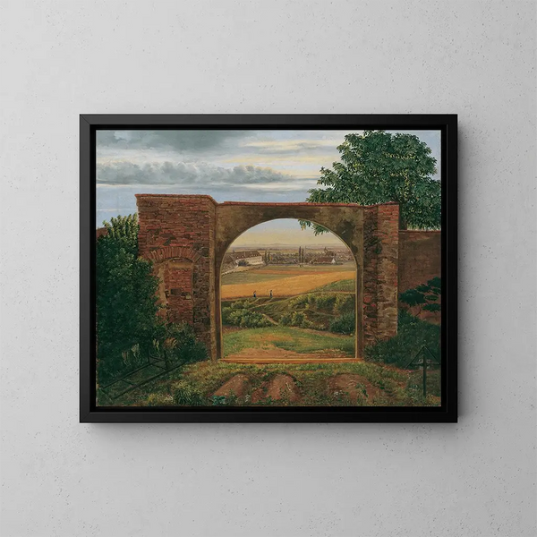 La porta del cimitero vicino a Vienna - Thomas Ender — quadro incorniciato alla parete