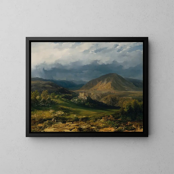 Château de Cles nella valle di Non in Tirolo del Sud - Thomas Ender — quadro incorniciato alla parete