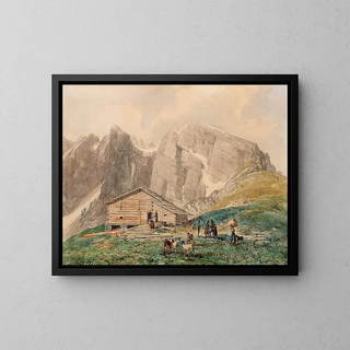 Fortezza di San Pietroburgo vicino a Silz in Tirolo - Thomas Ender — quadro incorniciato alla parete