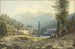 Vista della Residenza dell'Arciduca Giovanni alle Sorgenti termali di Gastein - Thomas Ender — vista dell’opera