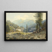 Vista della Residenza dell'Arciduca Giovanni alle Sorgenti termali di Gastein - Thomas Ender — quadro incorniciato alla parete