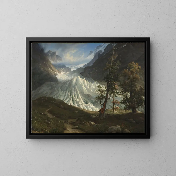 Il ghiacciaio di Grindelwald - Thomas Fearnley — quadro incorniciato alla parete