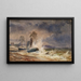 Navi in una tempesta all'ingresso di un porto - Thomas Frederick Collier — quadro incorniciato alla parete