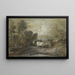 Un Pastore con Tre Mucche vicino a uno Stagno in Altitudine - Thomas Gainsborough — quadro incorniciato alla parete