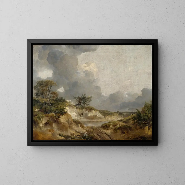 Una vista nel Suffolk - Thomas Gainsborough — quadro incorniciato alla parete