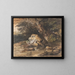 Un stagno boschivo con rocce e piante - Thomas Gainsborough — quadro incorniciato alla parete