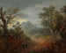 Un paesaggio boscoso con asini e personaggi su un sentiero - Thomas Gainsborough — vista dell’opera
