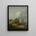 Scène costiera con navi e bestiame - Thomas Gainsborough — quadro incorniciato alla parete