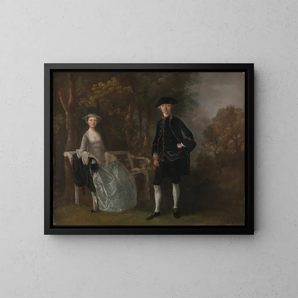 Lady Lloyd e suo figlio Richard Savage Lloyd di Hintlesham Hall, Suffolk - Thomas Gainsborough — quadro incorniciato alla parete