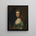 Ritratto della signora Isaac Elton - Thomas Gainsborough — quadro incorniciato alla parete