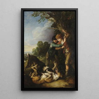 Thomas Gainsborough - Two shepherd boys with dogs fighting.webp