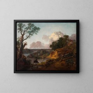 Vista nel Suffolk - Thomas Gainsborough — quadro incorniciato alla parete
