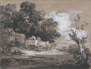 Thomas Gainsborough - Wooded Landscape with Country Cart and Figures.webp