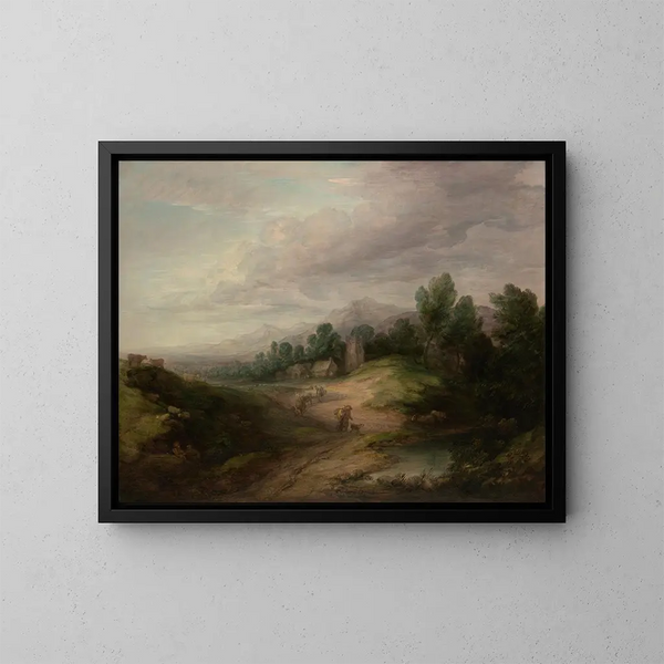 Paesaggio boscoso di altezza - Thomas Gainsborough — quadro incorniciato alla parete
