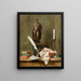 Nature morte con una statua e un calamaio - Thomas Germain Joseph Duvivier — quadro incorniciato alla parete
