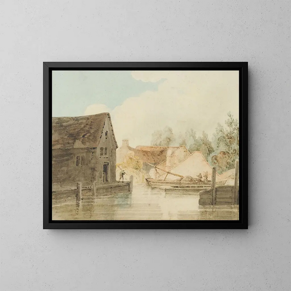 Quai du canal - Thomas Girtin — quadro incorniciato alla parete