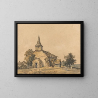 Église de la chapelle, Surrey - Thomas Girtin — quadro incorniciato alla parete