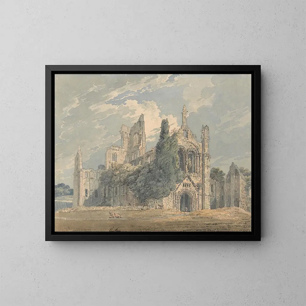 Abbaye di Kirkstall vista da nord-ovest - Thomas Girtin — quadro incorniciato alla parete