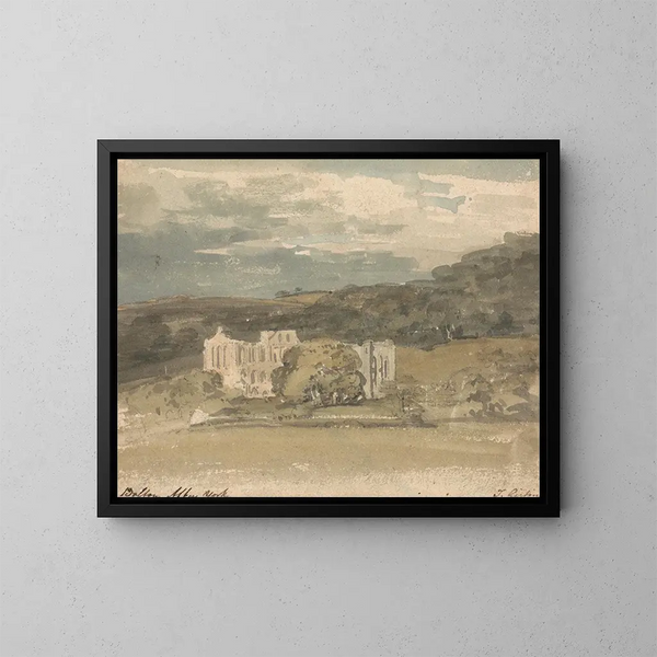 Abbaye di Rievaulx, Yorkshire - Thomas Girtin — quadro incorniciato alla parete