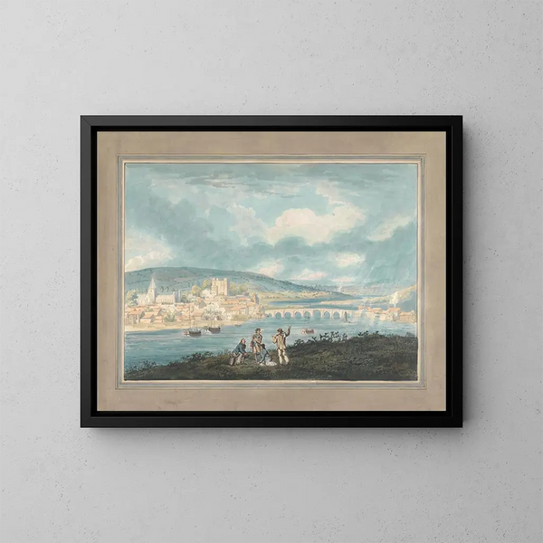 Rochester, Kent, visto dal nord - Thomas Girtin — quadro incorniciato alla parete