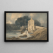 Il mulino dell'abbazia a Knaresborough - Thomas Girtin — quadro incorniciato alla parete