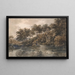 Alberi e stagno vicino a Bromley Kent - Thomas Girtin — quadro incorniciato alla parete