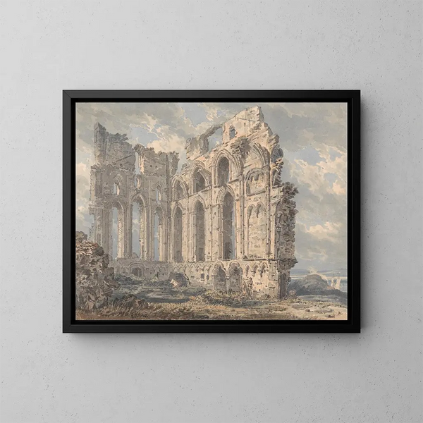 Prieuré di Tynemouth, Northumberland - Thomas Girtin — quadro incorniciato alla parete