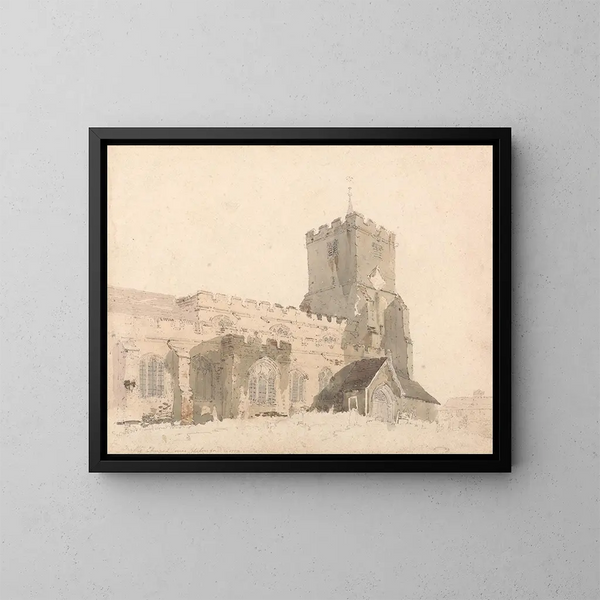 Chiesa di Writtle, Essex - Thomas Girtin — quadro incorniciato alla parete