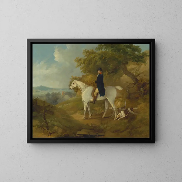 George Morland su il suo cavallo - Thomas Hand — quadro incorniciato alla parete