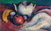 Natura morta con teiera e frutta - Thomas Hart Benton — vista dell’opera