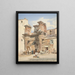 Le Colonnacce Roma Resti delle mura interne del Foro di Nerva - Thomas Hartley Cromek — quadro incorniciato alla parete