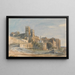 La cattedrale e il palazzo dei papi Avignone - Thomas Hartley Cromek — quadro incorniciato alla parete