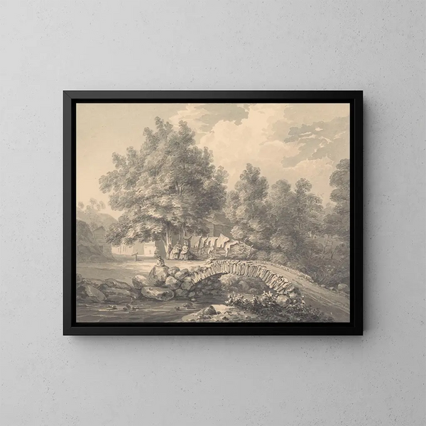 Una scena rustica - Thomas Hearne — quadro incorniciato alla parete