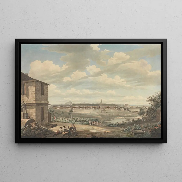 Thomas Hearne - A View on the Island of Antigua the English Barracks and Saint Johns Church Seen from the Hospital.webp