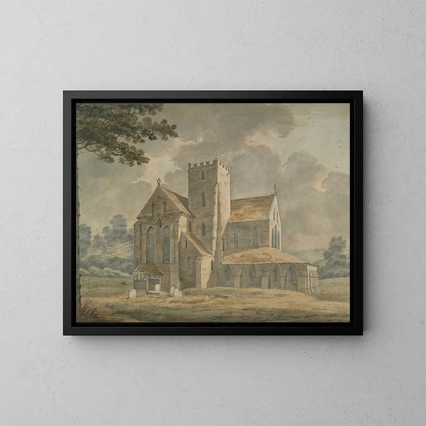 Chiesa di campagna - Thomas Hearne — quadro incorniciato alla parete