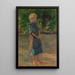 Jeune fille debout en robe bleue - Thomas Herbst — quadro incorniciato alla parete