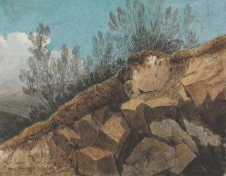 Thomas Jones - Study of Rocks near Pencerrig Wales.webp