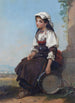 La joueuse de tambourin italiana - Thomas Jones Barker — vista dell’opera