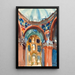 Interno di chiesa - Thomas La Farge — quadro incorniciato alla parete