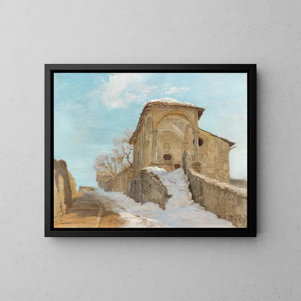 Cappella in inverno - Thomas Leitner — quadro incorniciato alla parete