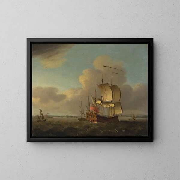 Navigazione nell'estuario del Tamigi - Thomas Mellish — quadro incorniciato alla parete