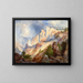 Una pioggia passeggera nel canyon di Yellowstone - Thomas Moran — quadro incorniciato alla parete