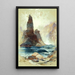 Au-dessus des chutes de la tour Yellowstone - Thomas Moran — quadro incorniciato alla parete