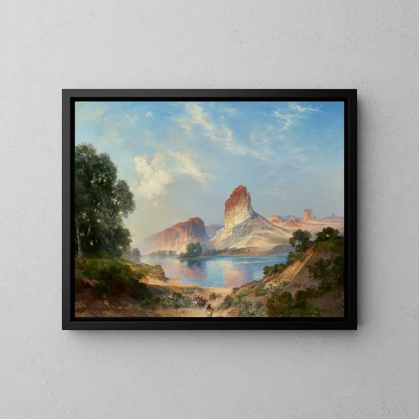 Un paradis indien, rivière verte, Wyoming - Thomas Moran — quadro incorniciato alla parete